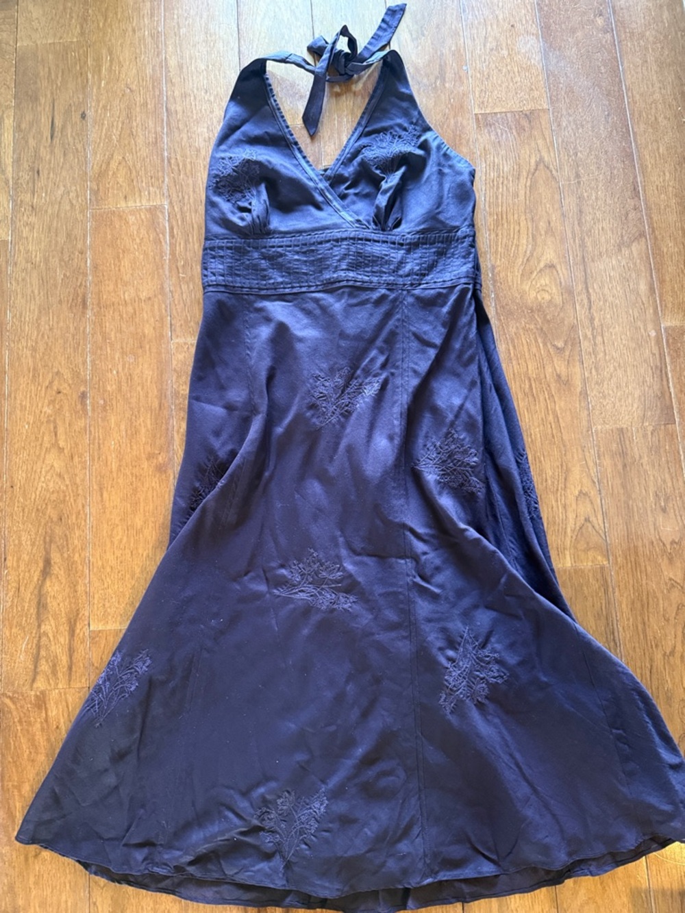 Express Plum Purple Halter Midi Dress